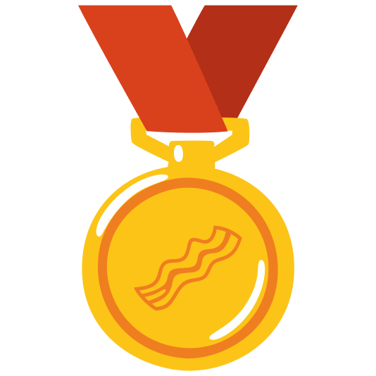first place medal bacon
