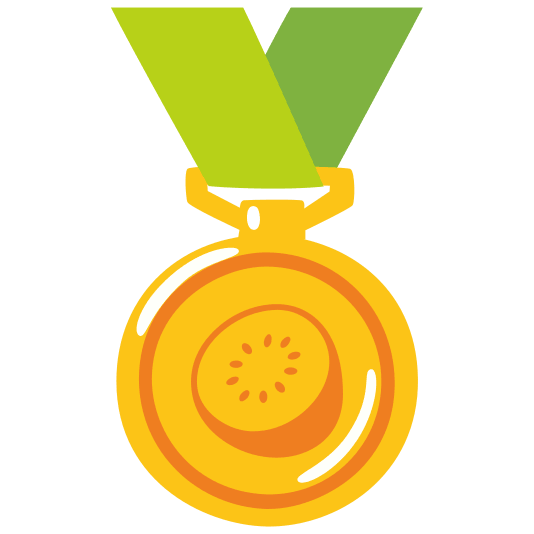first place medal kiwifruit