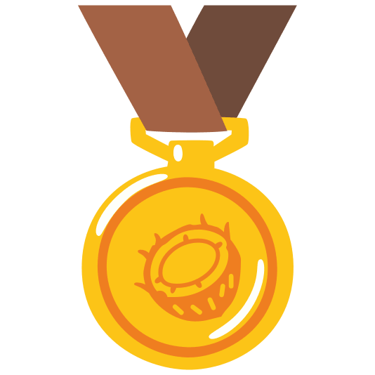 first place medal coconut