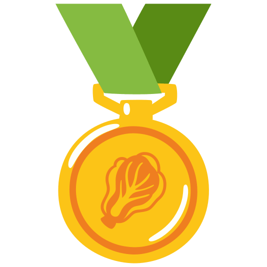 first place medal leafy green