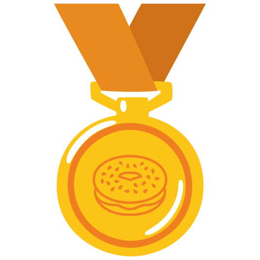 first place medal bagel