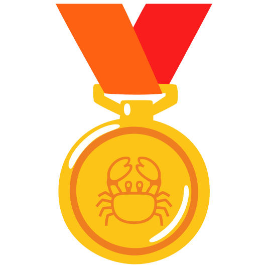 first place medal crab