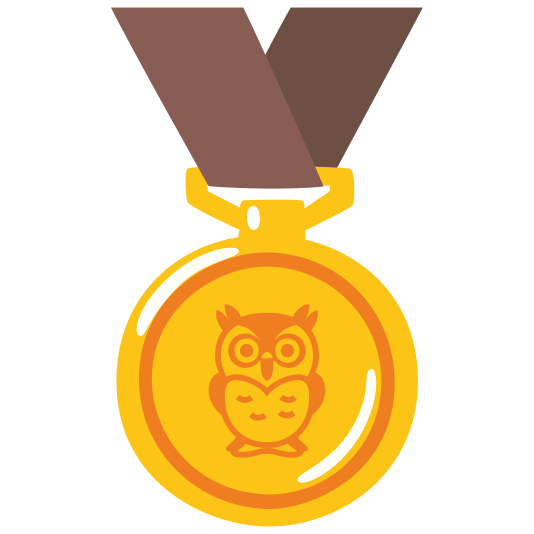 first place medal owl