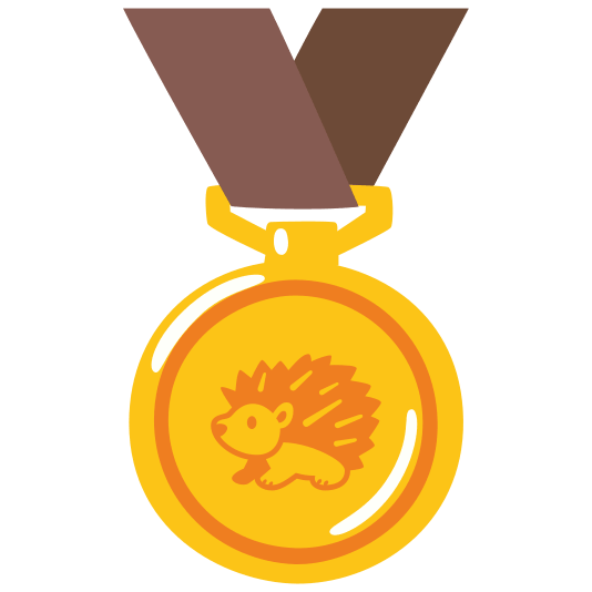 first place medal hedgehog