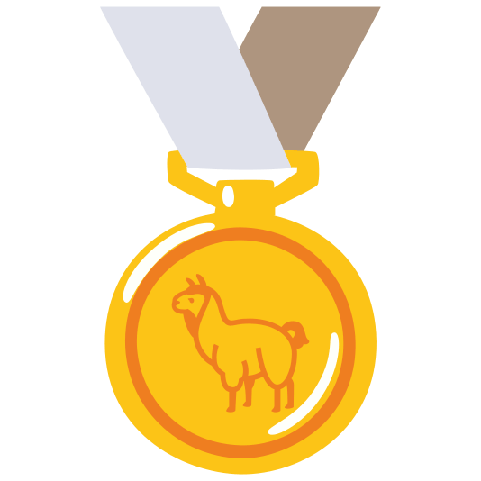 first place medal llama