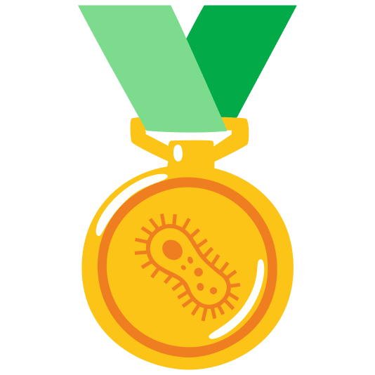 first place medal microbe