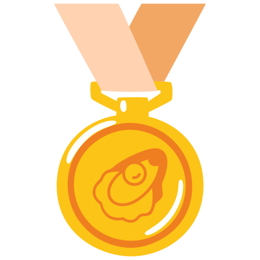 first place medal oyster