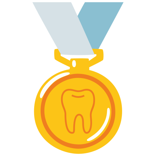 first place medal tooth