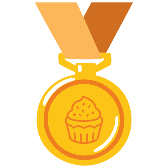 first place medal cupcake