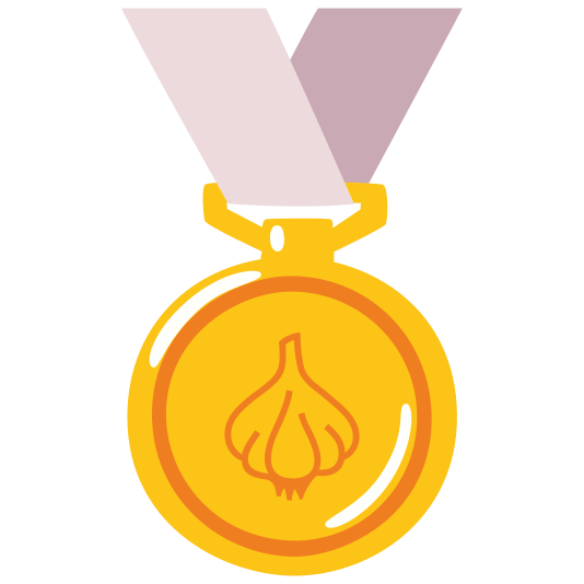 first place medal garlic