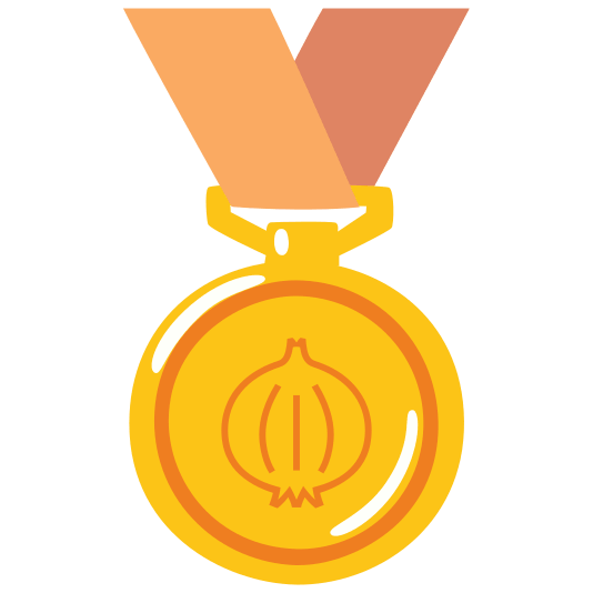 first place medal onion