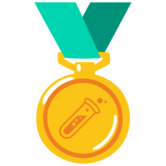 first place medal test tube