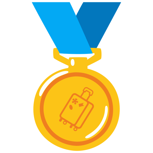 first place medal luggage