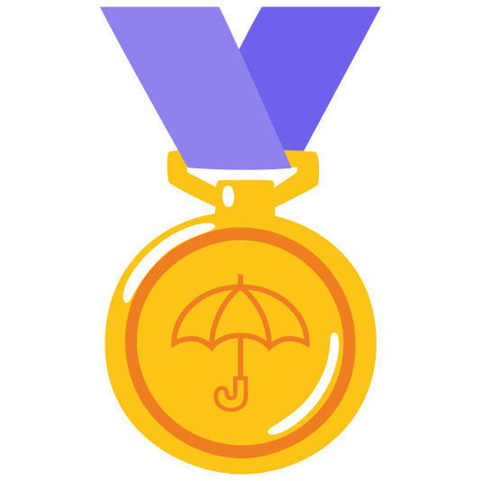first place medal umbrella