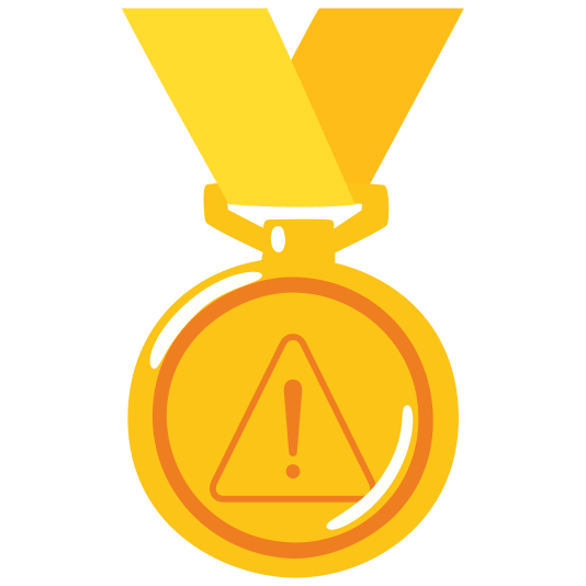 first place medal warning