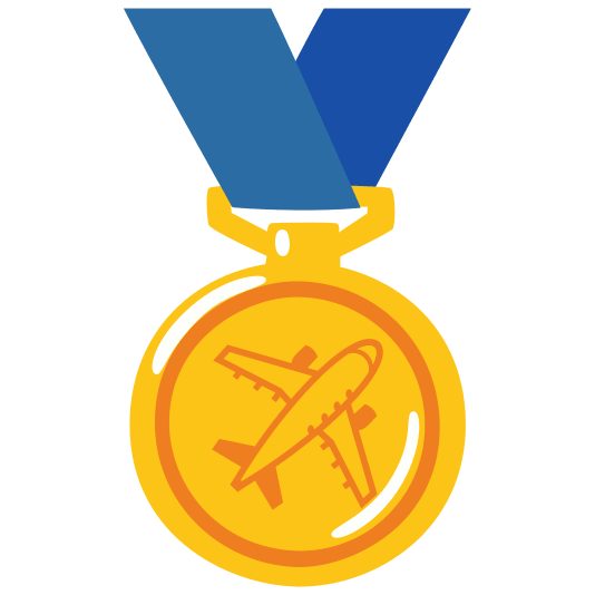 first place medal airplane