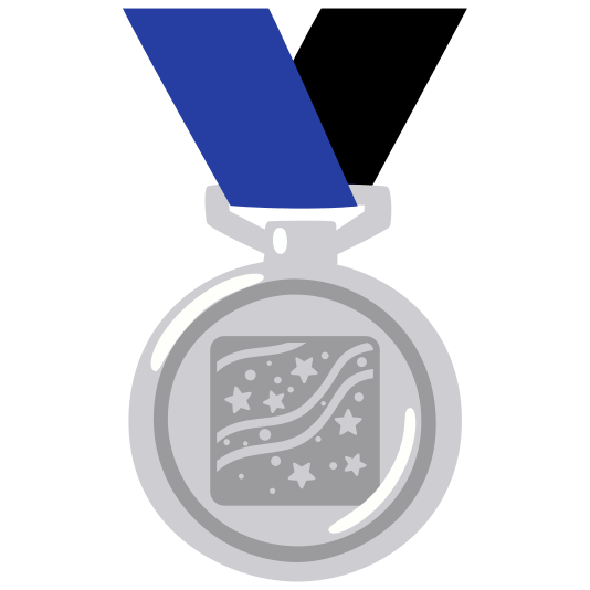 second place medal milky way