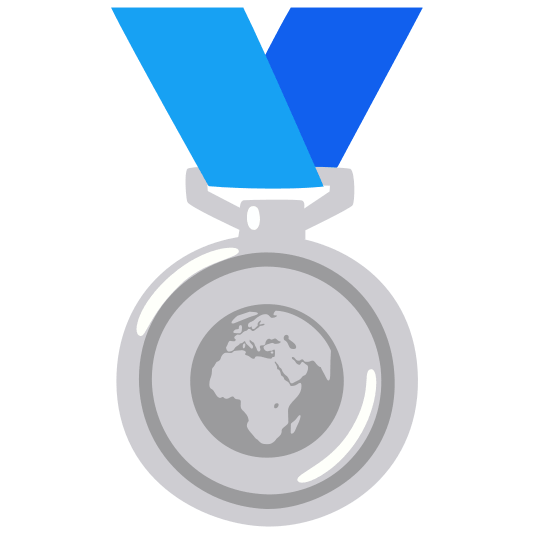 second place medal earth africa