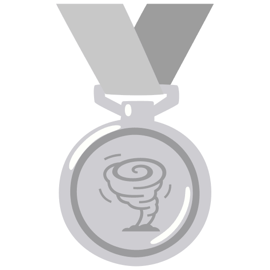 second place medal tornado