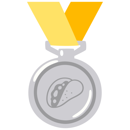 second place medal taco