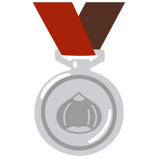 second place medal chestnut