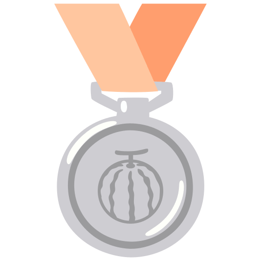second place medal melon