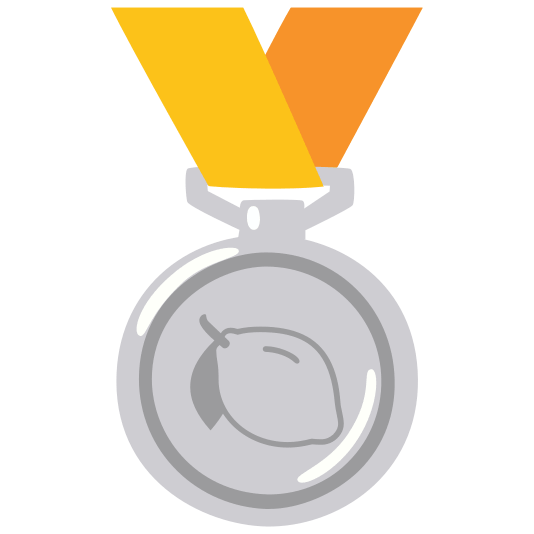 second place medal lemon