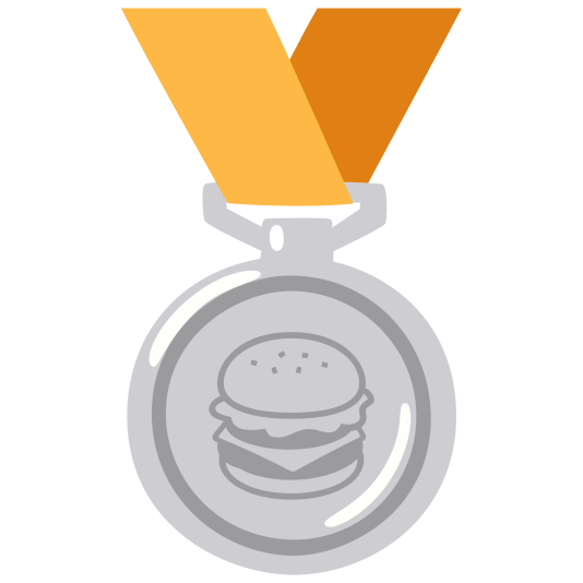 second place medal hamburger