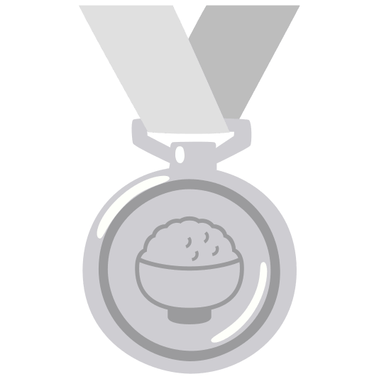 second place medal rice