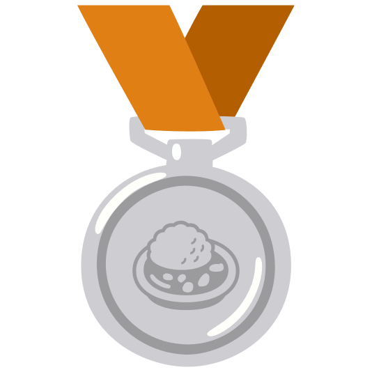 second place medal curry