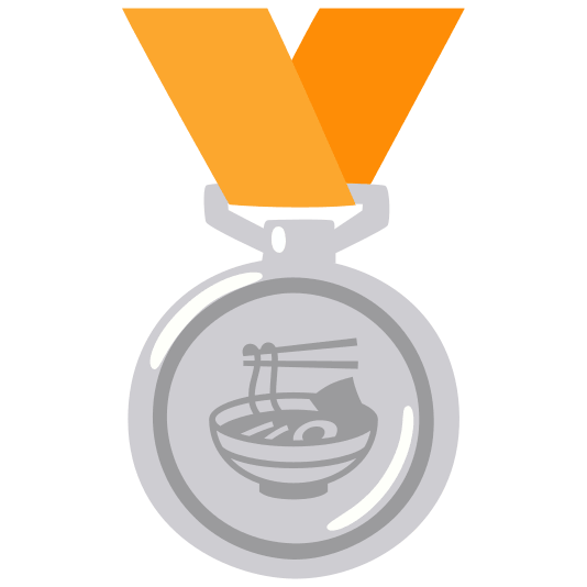 second place medal ramen