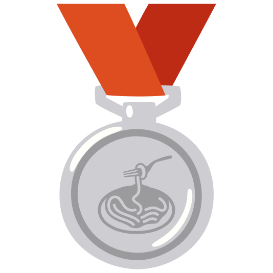 second place medal spaghetti