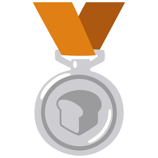 second place medal bread