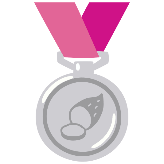 second place medal sweet potato