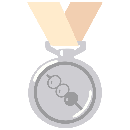 second place medal dango