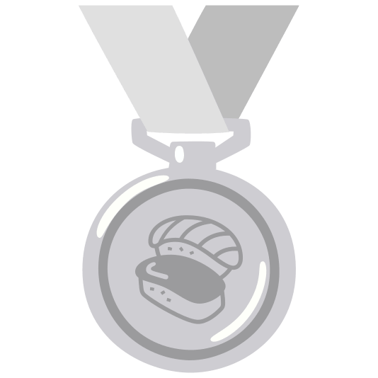 second place medal sushi