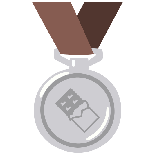 second place medal chocolate bar