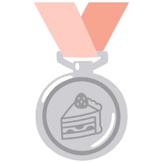 second place medal cake