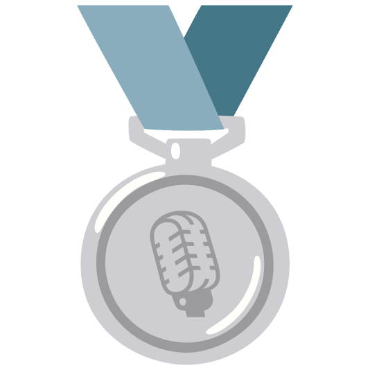 second place medal studio microphone