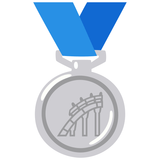 second place medal roller coaster
