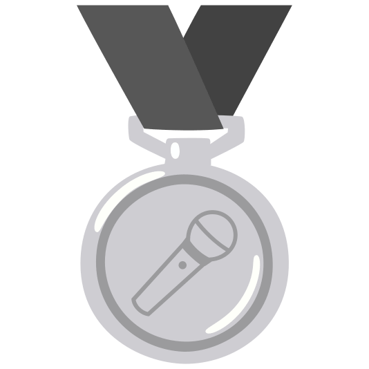 second place medal microphone