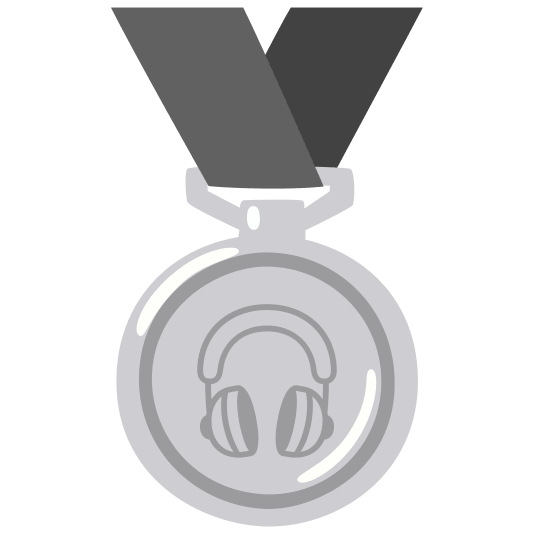 second place medal headphones