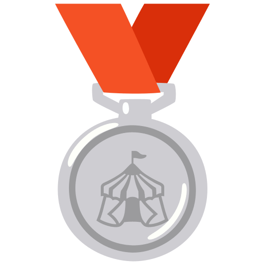 second place medal circus tent