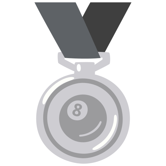 second place medal 8ball