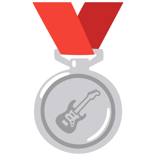 second place medal guitar