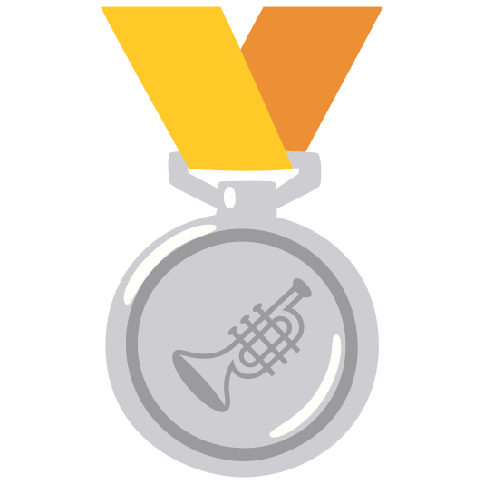 second place medal trumpet