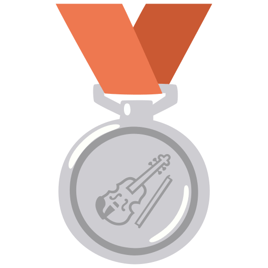 second place medal violin