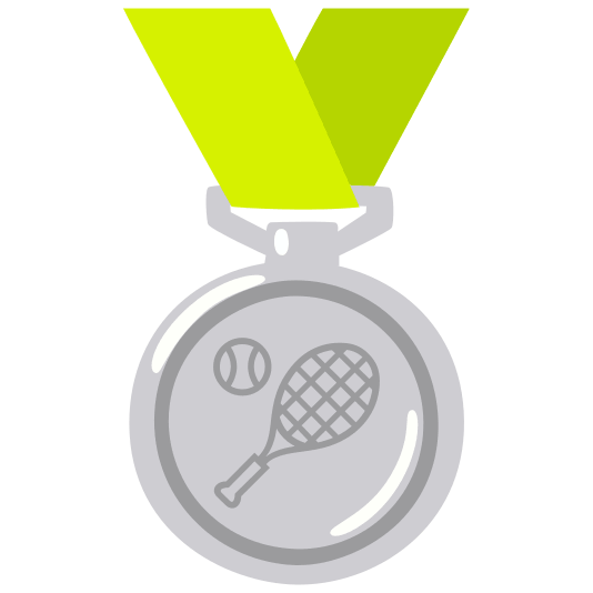 second place medal tennis