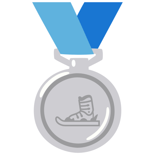second place medal ski