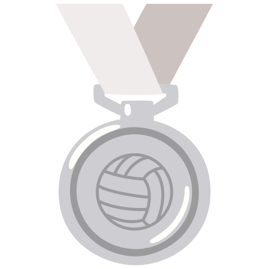 second place medal volleyball